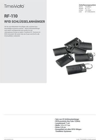Immagine prodotto Safescan TimeMoto RF-110 portachiavi RFID