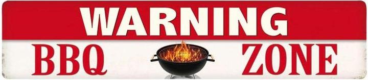 Blechschild BBQ Zone (46 x 10 cm)