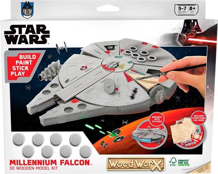 Actual product image JTI Star Wars, Wood Worx - Millenium Falcon