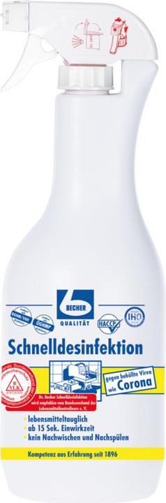 Produktbild Becher Dr. 1456000 Schnelldesinfektion Sprühflasche 5 L desinfiziert Arbeitsflächen, Maschinen und