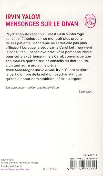 Image du produit Mensonges sur le divan (Français, Yalom Irvin D., 2013)