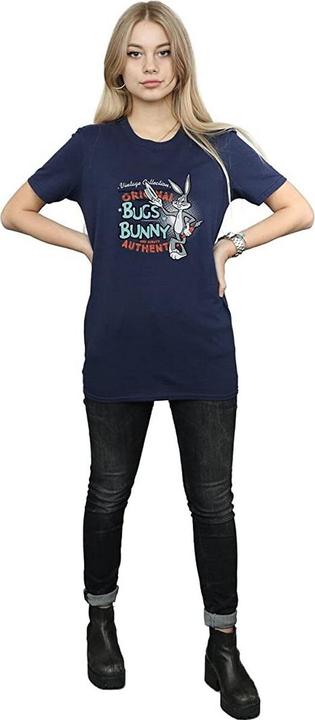 Actual product image Looney Tunes Womens/Ladies Bugs Bunny Vintage Cotton Boyfriend T-Shirt (XL)