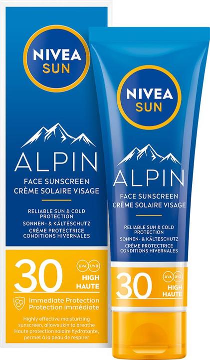 Actual product image NIVEA Alpine sun cream for the face (Sun cream face, SPF 30, 50 ml, 69 g)