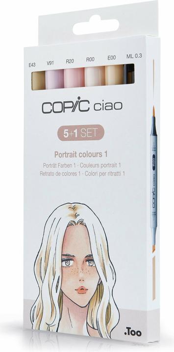 Produktbild Copic Hautfarben (Grey, 3 mm, 6 x)