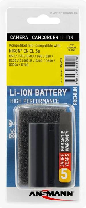 Immagine prodotto Ansmann Batteria Nikon EN-EL3e (Accumulatore di carica elettrica)