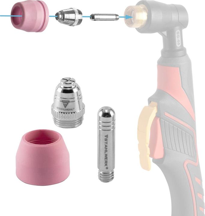 Actual product image Stahlwerk Plasma cutting torch AG-60 / SG-55 hose package 8 meters up to 70A