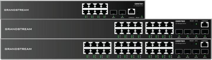 Produktbild Grandstream GWN7801, Managed Switch, 8x Gigabit ports, 2x SFP, L2 layer (8 Ports)