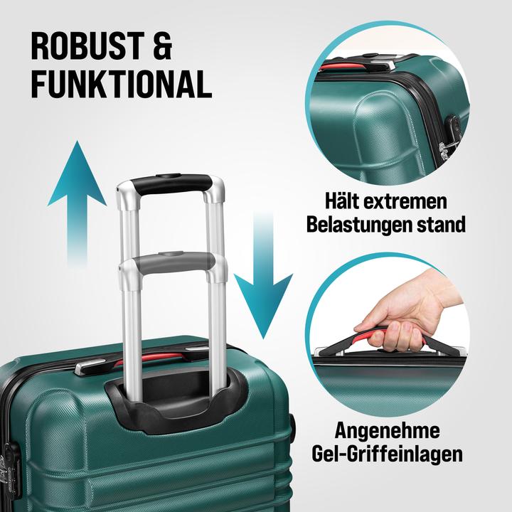 Produktbild Monzana Kofferset (90 l, Handgepäck (bis 50l), M (50 - 90l), L (90 - 115l), XL (ab 115l))