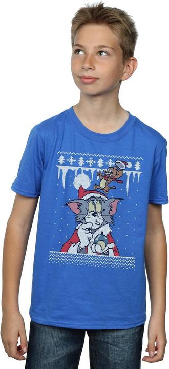 Actual product image Tom & Jerry Boys Christmas Fair Isle T-Shirt (140, 146)