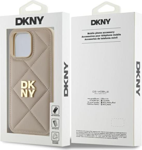 Immagine prodotto DKNY DKHCP14LPQDSLE iPhone 14 Pro 6.1" beżowy/beige Quilted Stack Logo (Apple iPhone 14 Pro)