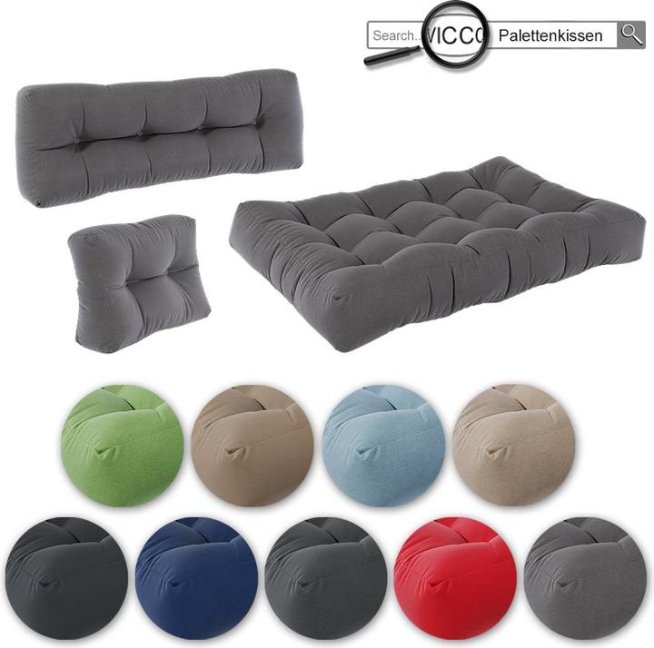 Image du produit Vicco Palettenkissen Flocken (120 x 80 x 15 cm)