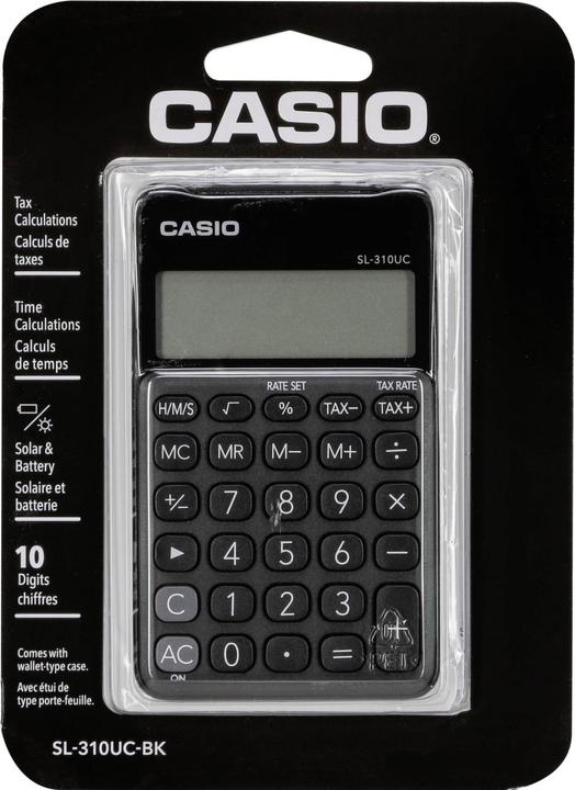 Actual product image Casio SL-310UC-BK (Solar cells, Batteries)