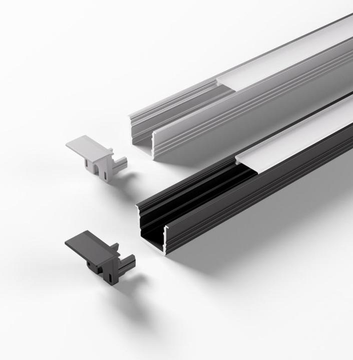 Actual product image Halemeier ChannelL. U2 schwarz Muster L=300 Profil