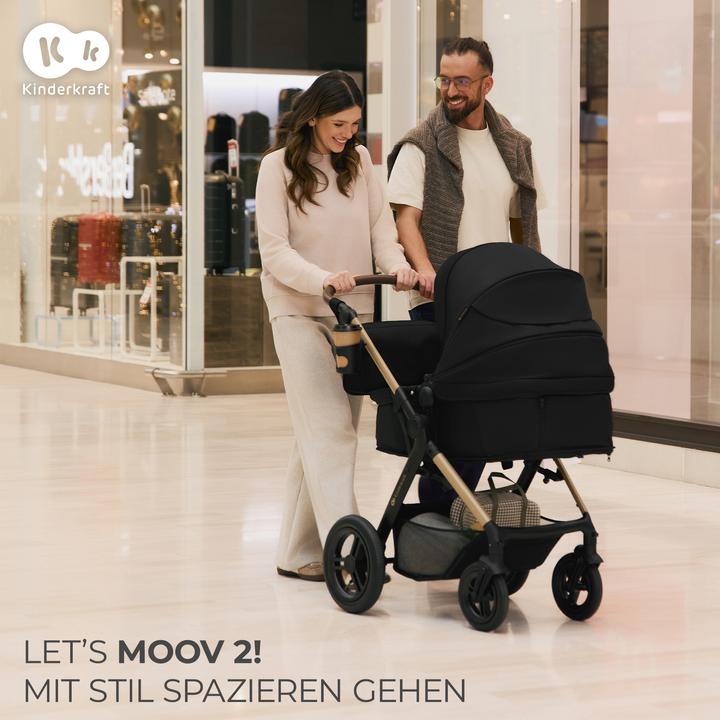 Actual product image KinderKraft Multifunctional Baby Stroller MOOV 2 XL AIR PURE BLACK