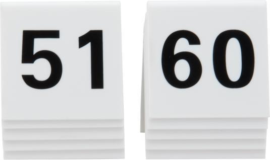 Image du produit Securit Jeu de numéros de table 51 - 60, blanc, acrylique