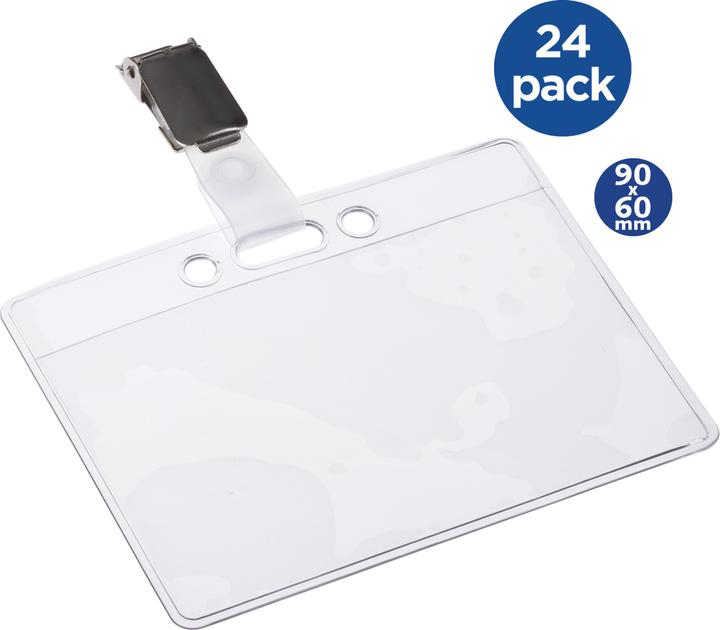 Produktbild Europel Namensschild, oben offen, mit Clip, 60 x 90 mm