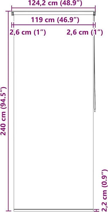 Actual product image VidaXL Nemanja (120 x 240 cm)