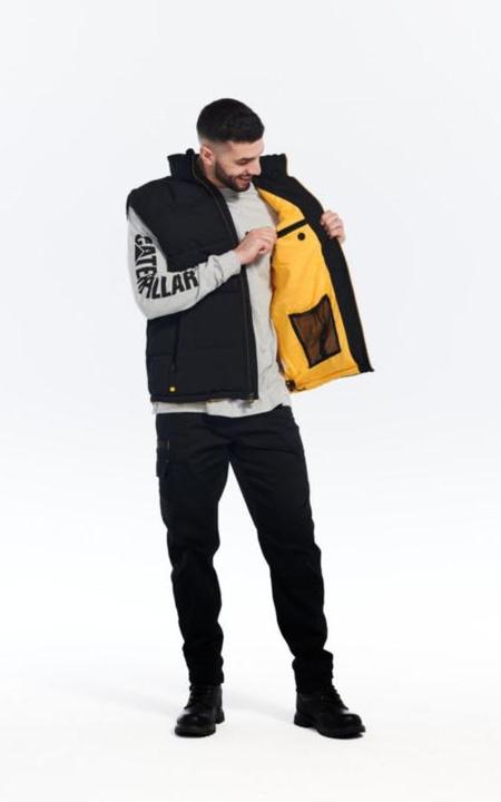 Actual product image Cat Quilted waistcoat black size L (L)