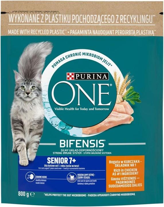 Purina One Senior Cat Chicken Whlg 800g N1 Pl (Senior, 1 pcs, 800 g)