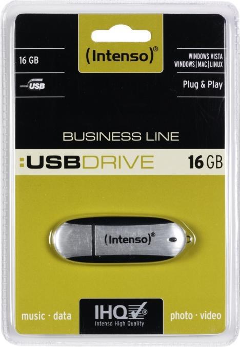 Image du produit Intenso USB-Drive 2.0 16GB Business Line (16 Go, USB-A, USB 2.0)