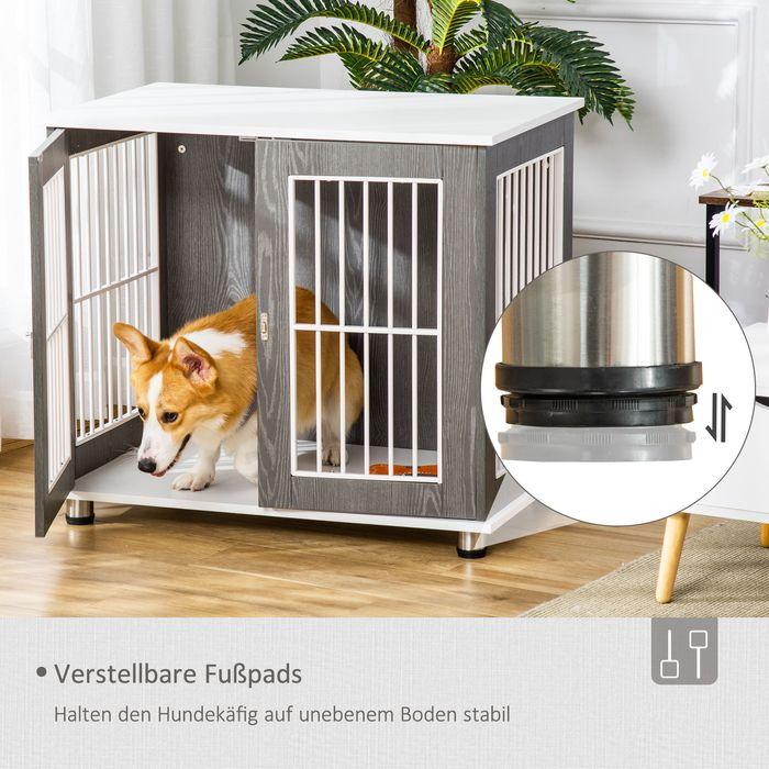 Immagine prodotto Swisshandel24 Cuccia per cani Casetta per cani in legno Cassetta di trasporto con piano d'appoggio Cuscino Gabbia (Cane, Chiudibile a chiave, Pieghevole)