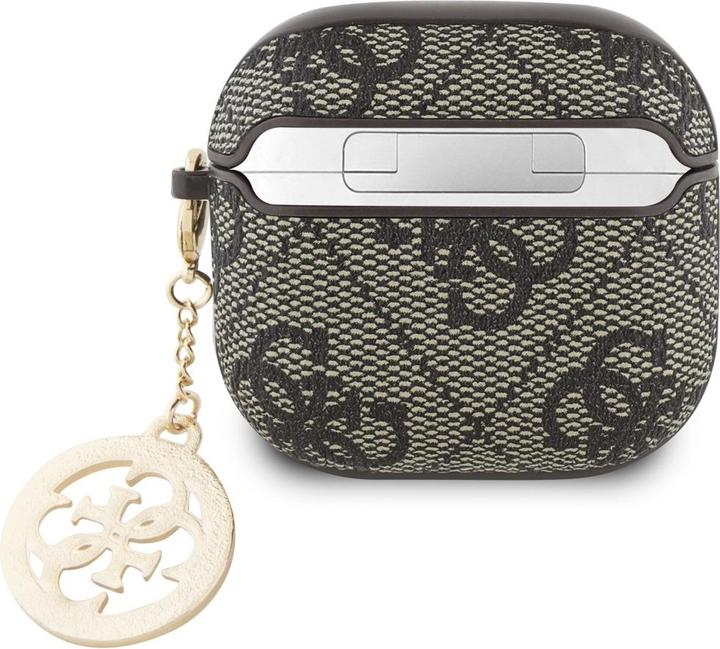 Actual product image Guess 4G Strass Charm Cover für Apple Airpods 4 - brown (Headphone bag)