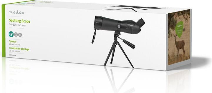 Produktbild Nedis Spektiv Vergrösserungsbereich: 20-60 Durchmesser der Objektivlinse: 60 mm Sichtfeld: 38 m Diop