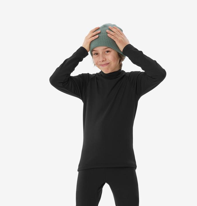Actual product image Wedze Ski underwear functional shirt for children - BL 500 black (146)