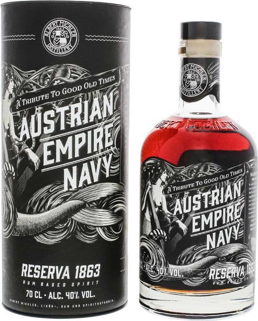 Actual product image Austrian Empire Navy Rum RESERVA 1863 - Old Edition 40% Vol. 0,7l in gift box