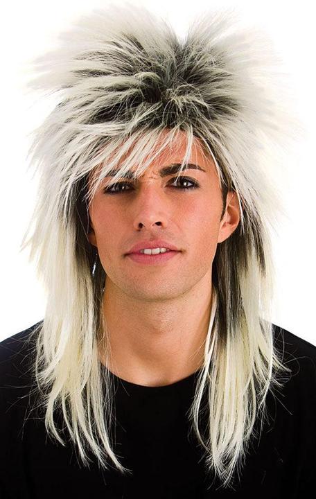 Wicked 80er Jahre Rocker Perücke blond