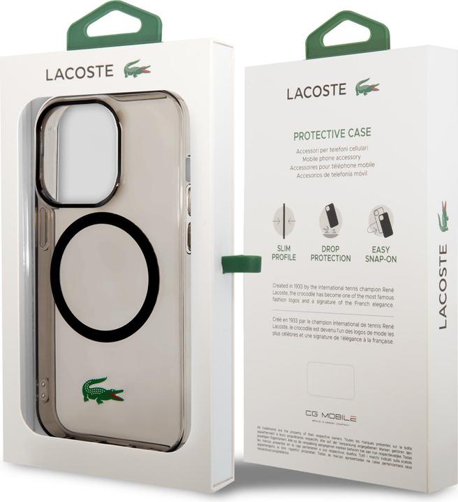 Image du produit Lacoste LCHMP14LULOK iPhone 14 Pro 6.1" czarny/black étui rigide transparent MagSafe (Apple iPhone 14 Pro)