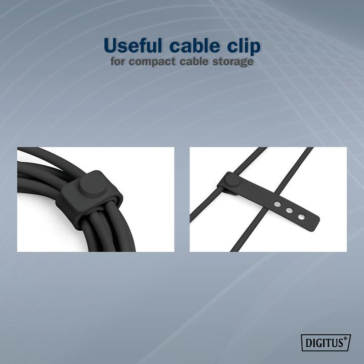 Immagine prodotto Digitus Cavo di collegamento USB-C in silicone, 0,5 m, nero (0.50 m, USB 2.0)