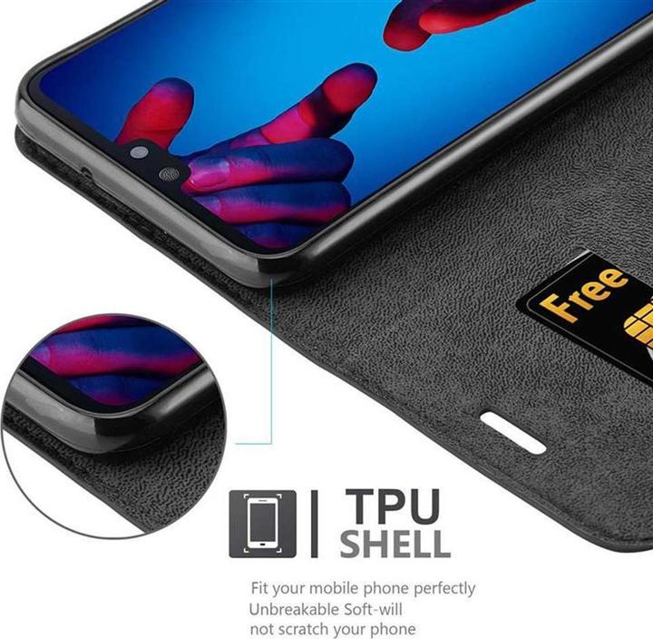 Actual product image Cadorabo Book Invisible Magnet Cover (Huawei P20)
