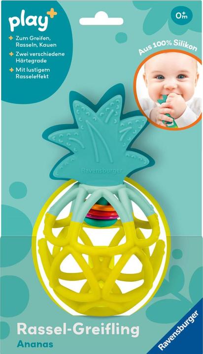 Produktbild Ravensburger 4869 play+ Rassel-Greifling: Ananas, Zahnungshilfe, Silikon Baby-Spielzeug ab 0