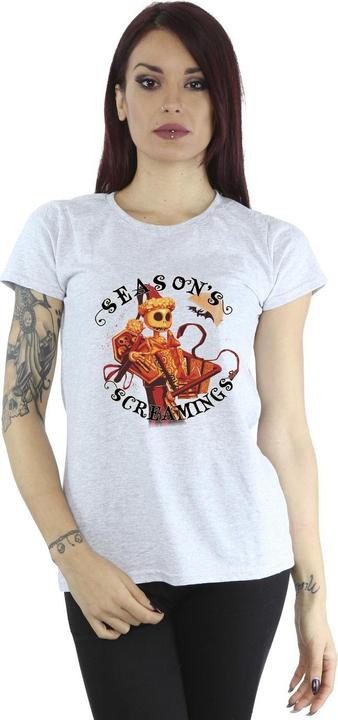 Actual product image Disney Womens/Ladies The Nightmare Before Christmas Seasons Screamings Cotton T-Shirt (XXL)