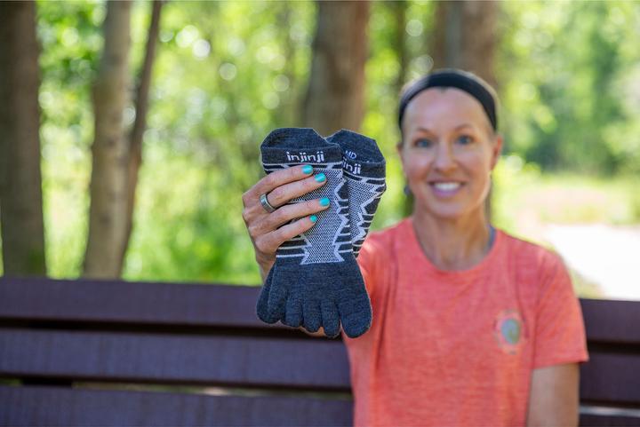 Actual product image Injinji Ultra Run No-Show Wool (M)