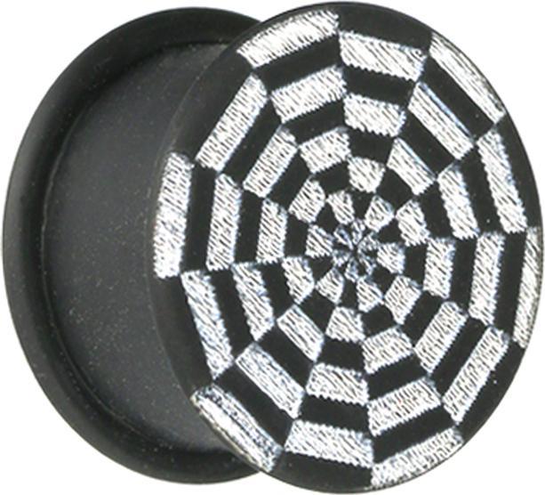 Produktbild Star Piercing Flesh Plug schwarz Spinnennetz (ohne Messing, Silikon)