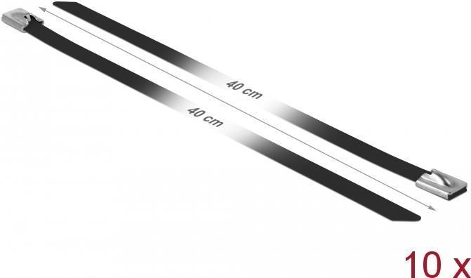 Image du produit Delock Colliers de serrage en acier inoxydable 400x7,9 10 pcs. (Serre-câbles en plastique, 400 mm, 10 pcs)