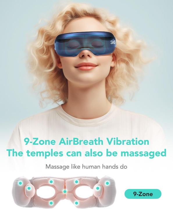 Actual product image SKG E3 Pro eye and temple massager with viewing window