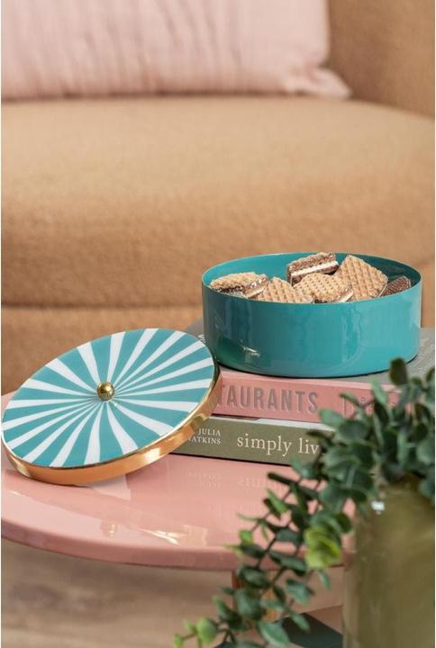 Actual product image present time Candy Swirl storage jar 1.2 l, turquoise/white (1.20 l)