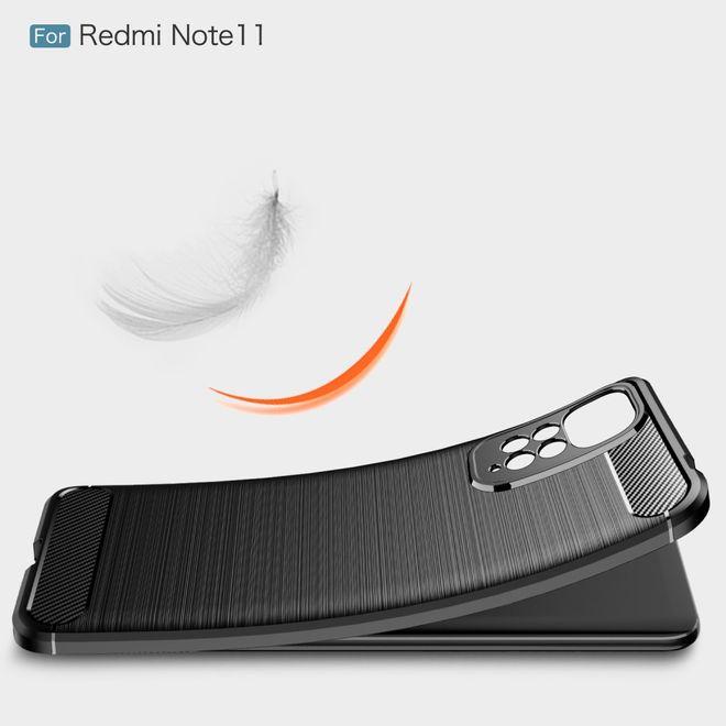 Productafbeelding MU Style Koolstofvezel TPU Softcase serie (Xiaomi Redmi Note 11S, Xiaomi Redmi Note 11)