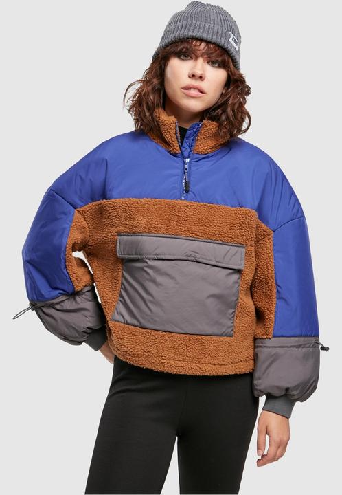 Produktbild Urban Classics Ladies Sherpa 3-Tone Pull Over Jacket (XS)