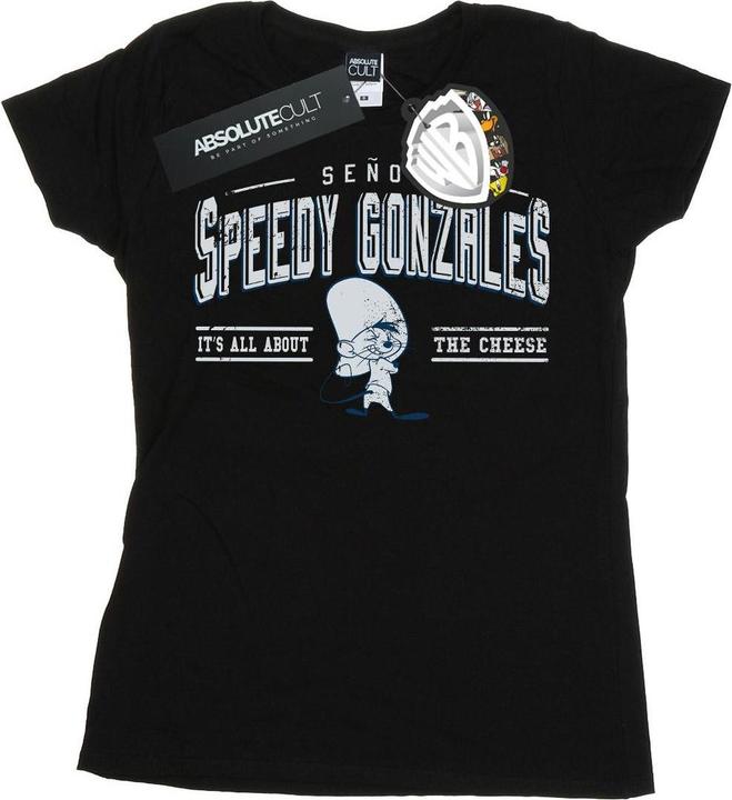 Actual product image Looney Tunes Womens/Ladies Speedy Gonzales All About Cheese Cotton T-Shirt (XXL)