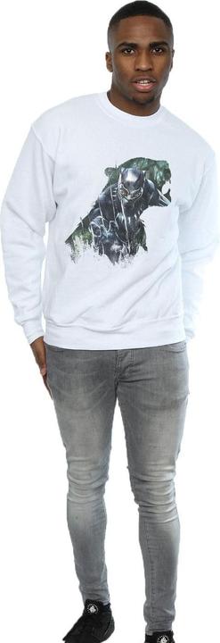 Immagine prodotto Felpa in cotone con silhouette selvaggia di Black Panther (M)