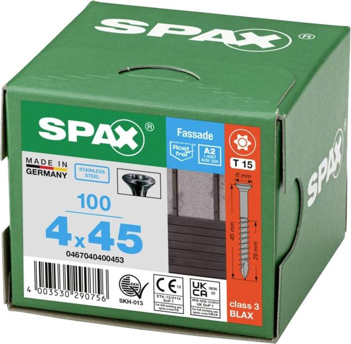 Produktbild Spax Fassadenschrauben Linsensenkkopf (100 Schrauben pro Stück)