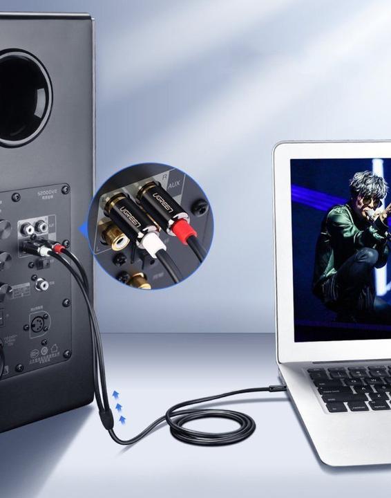Actual product image Ugreen 2x RCA - 3.5mm jack (2 m, Cinch, 3.5mm jack (AUX))