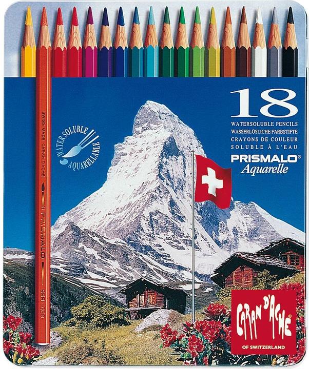 Produktbild Caran d'Ache Prismalo Aquarelle Metallschachtel (Mehrfarbig, 18 x)