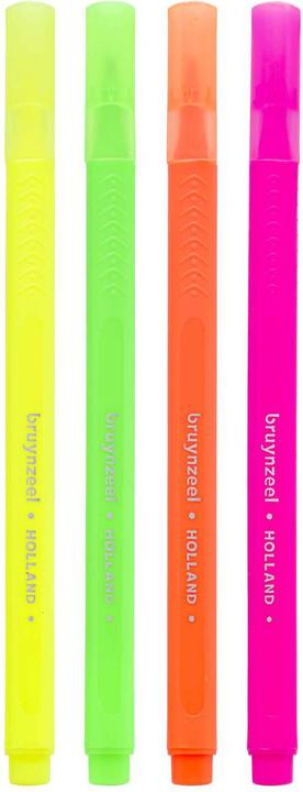 Bruynzeel Textmarker schmales Set 4 Farben (Multicolore, 4 x)