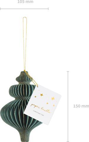 Produktbild Partydeco Paper honeycomb ornament Icicle, bottle green, 10x15 cm (1 pkt / 1 pc.) (1 -teilig)
