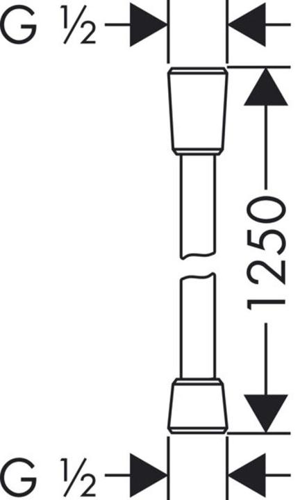 Actual product image hansgrohe AXOR 1250mm shower hose brushed nickel (160 cm)